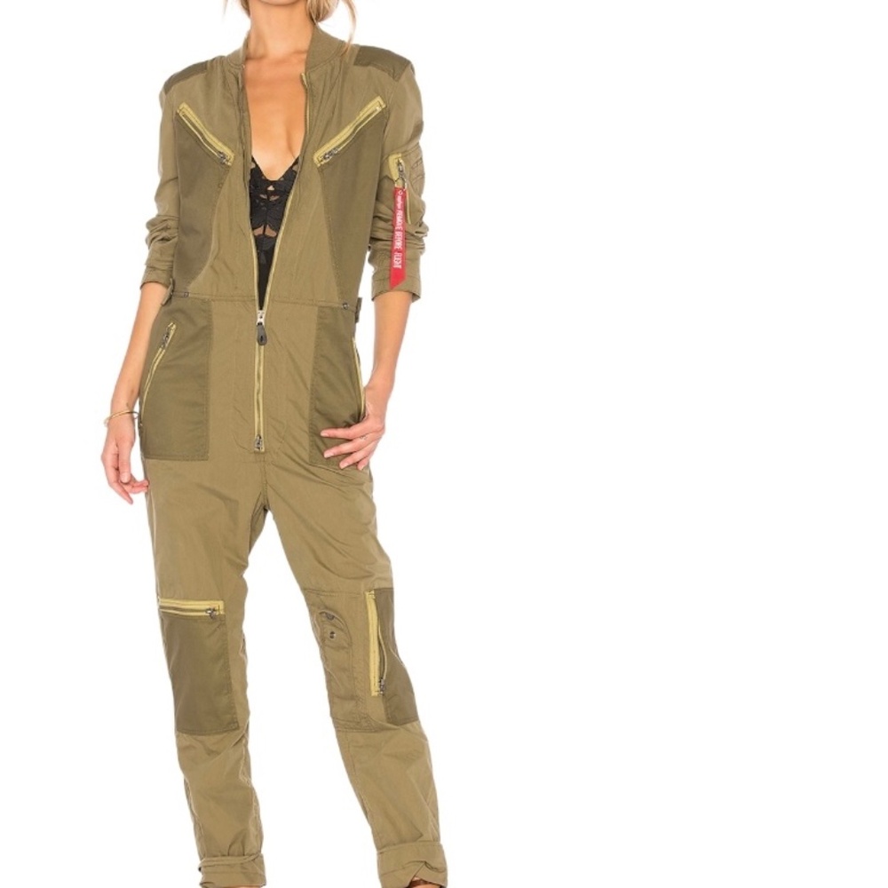 Alpha Industries Women's K-2b Mod Flight Suit EUC Olive Drab Medium Limited Ed